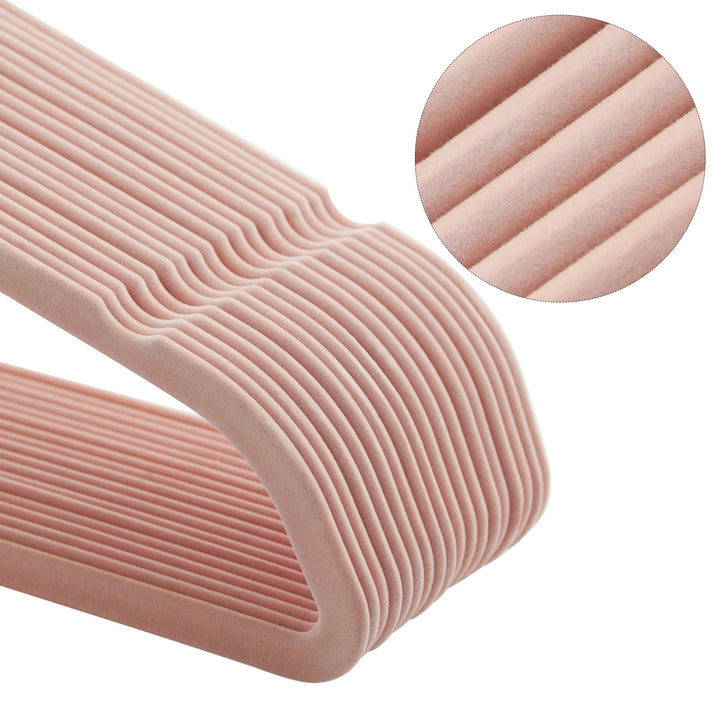 Set of 20 Pink Velvet Hangers with Swivel Hook