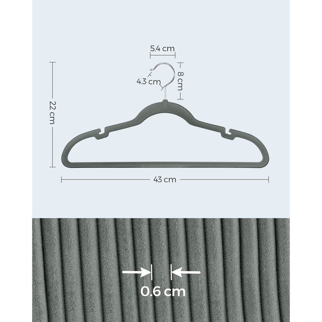 30-Pack Velvet Hangers Grey