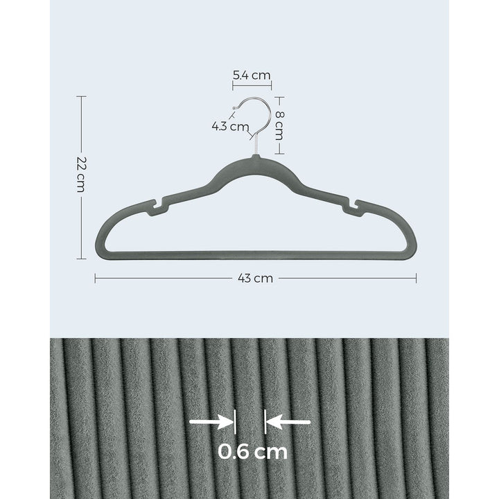 30-Pack Velvet Hangers Grey