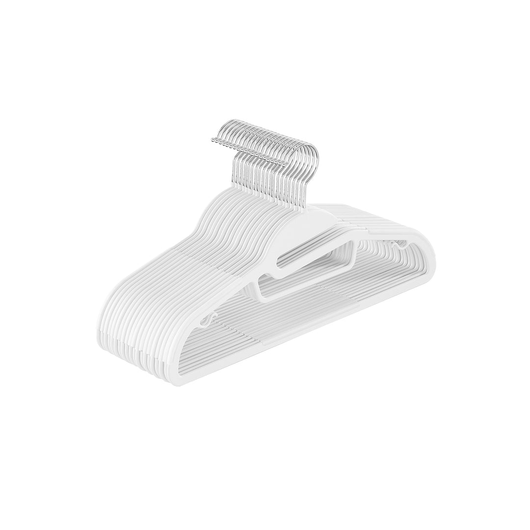 Set of 20 Plastic Hangers White
