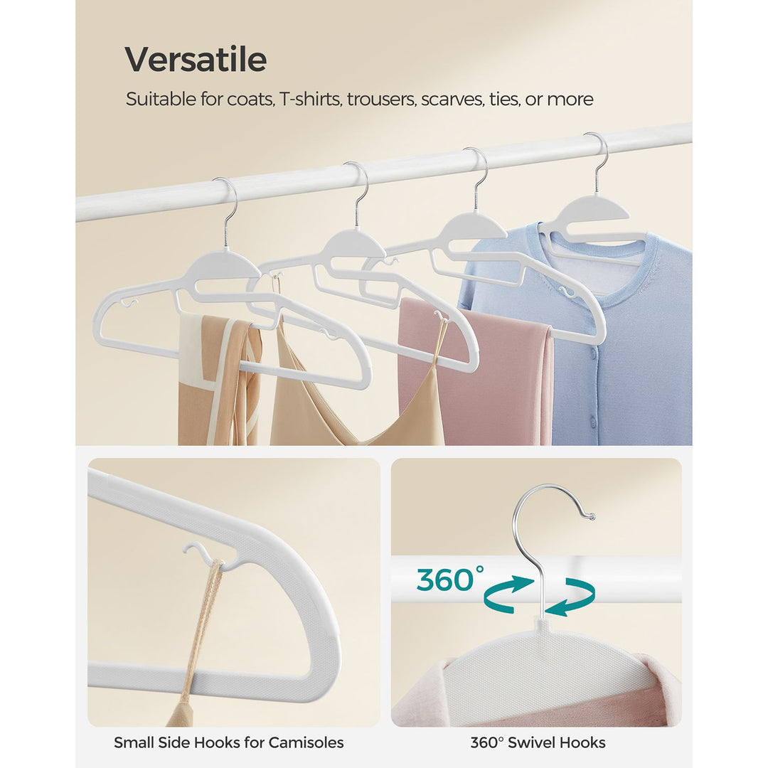 Set of 20 Plastic Hangers White