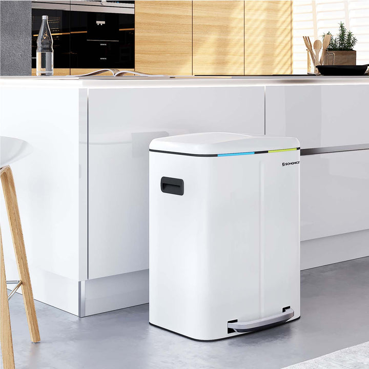 Dual Metal Rubbish Bin