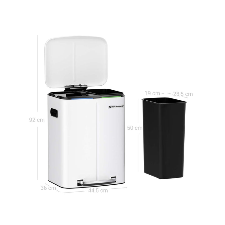 Dual Metal Rubbish Bin