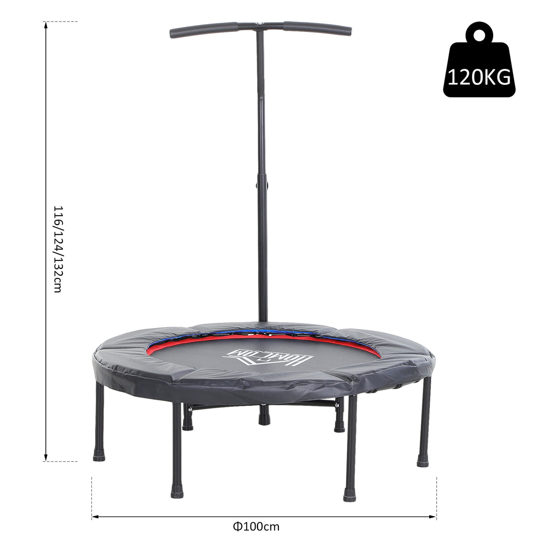 Trampoline Rebounder Adjustable Jumper, 40"-Black