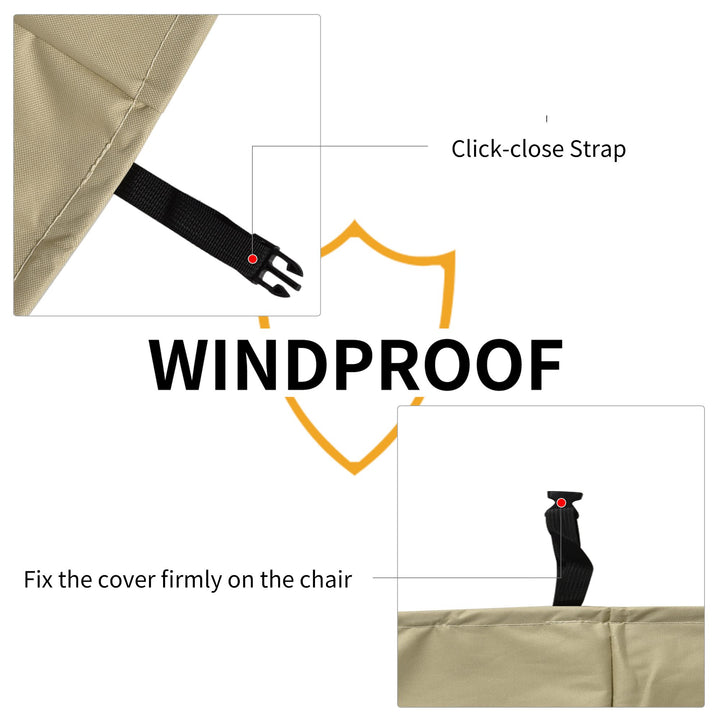 600D Oxford Cloth Waterproof Furniture Cover Wicker Chairs Garden Patio Rattan Seat Outdoor Protector L70*W90*H115cm