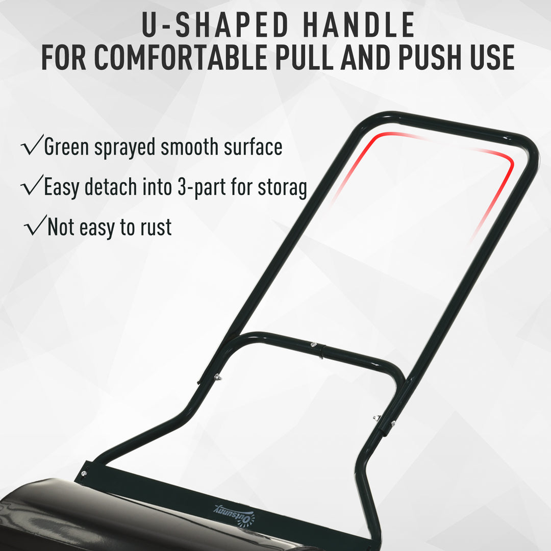 50cm Steel Garden Lawn Roller Fillable Cylinder Rolling Drum w/ Handle