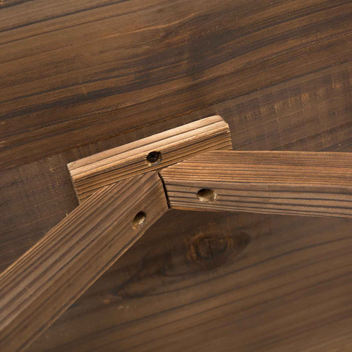 Outdoor Garden Coffee Table Dinning Table Patio Display Desk Natural Fir Wood Water-Resistant