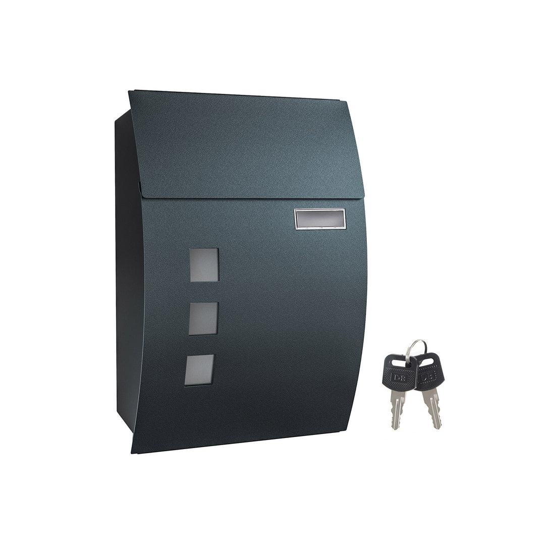 Wall-Mounted Lockable Mailbox with View Window
