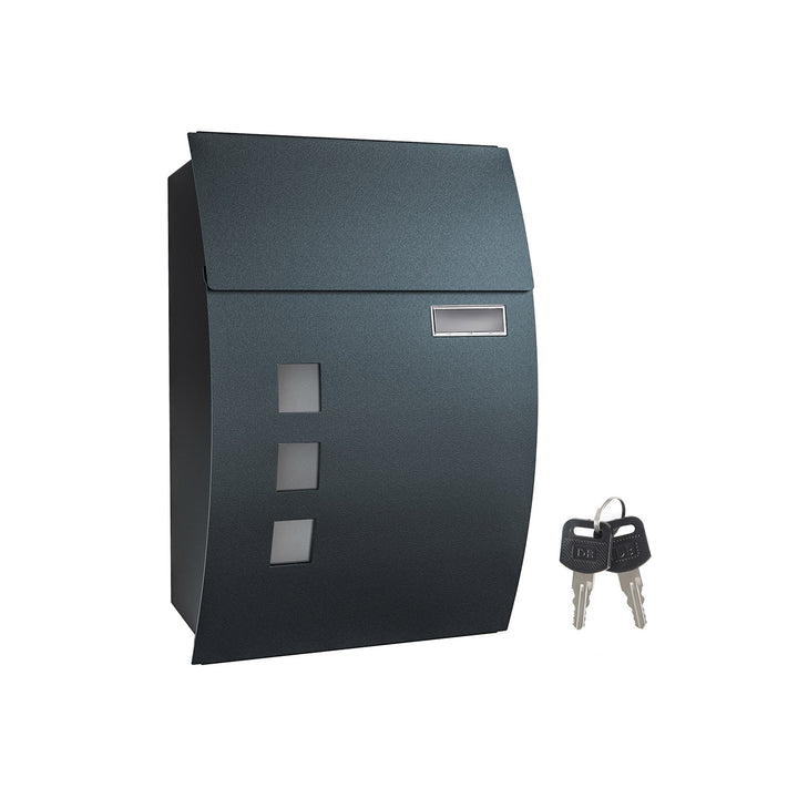 Wall-Mounted Lockable Mailbox with View Window