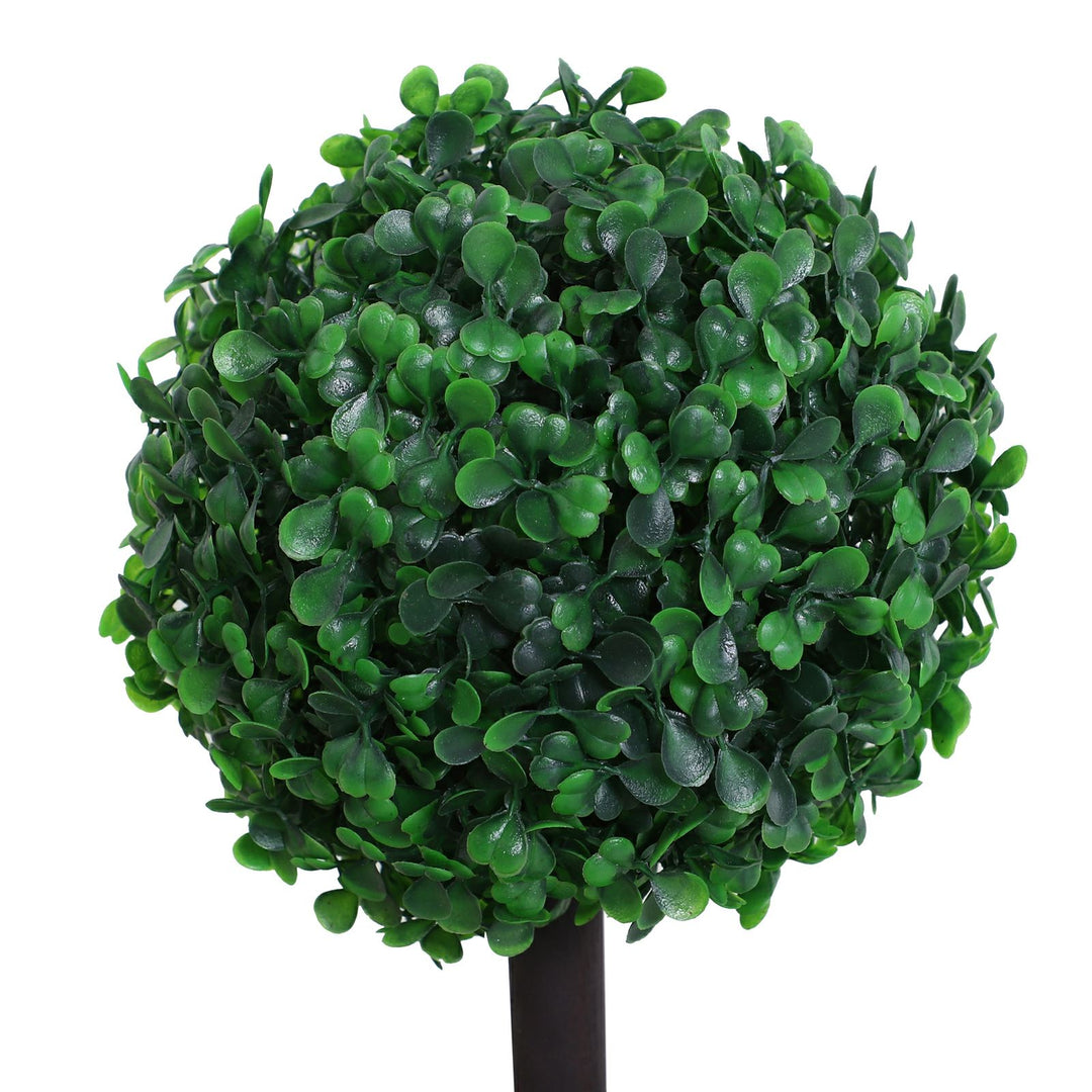 Set of 2 Artificial Boxwood Ball Topiary Trees Potted Decorative Plant Outdoor and Indoor DŽcor (67cm)