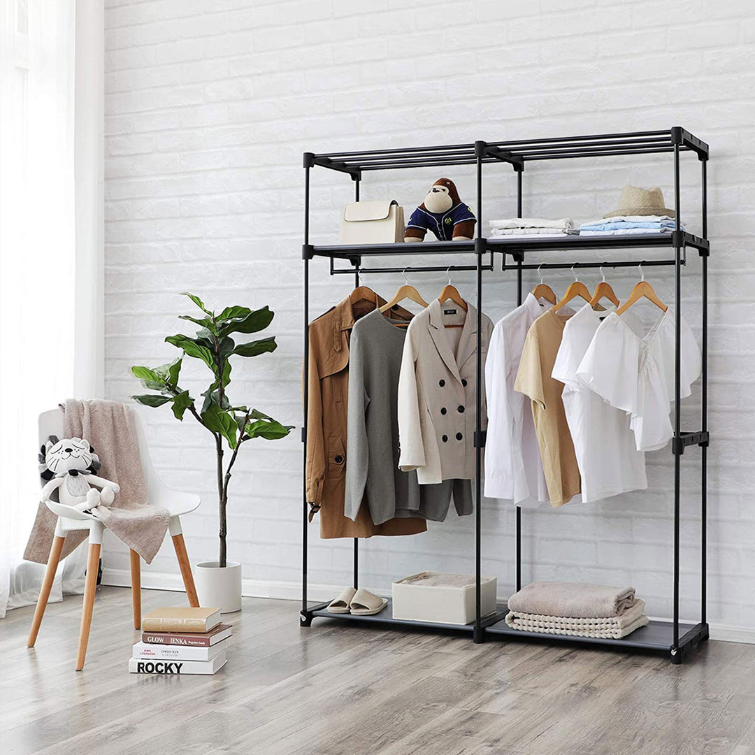 Hanging Rods Portable Wardrobe