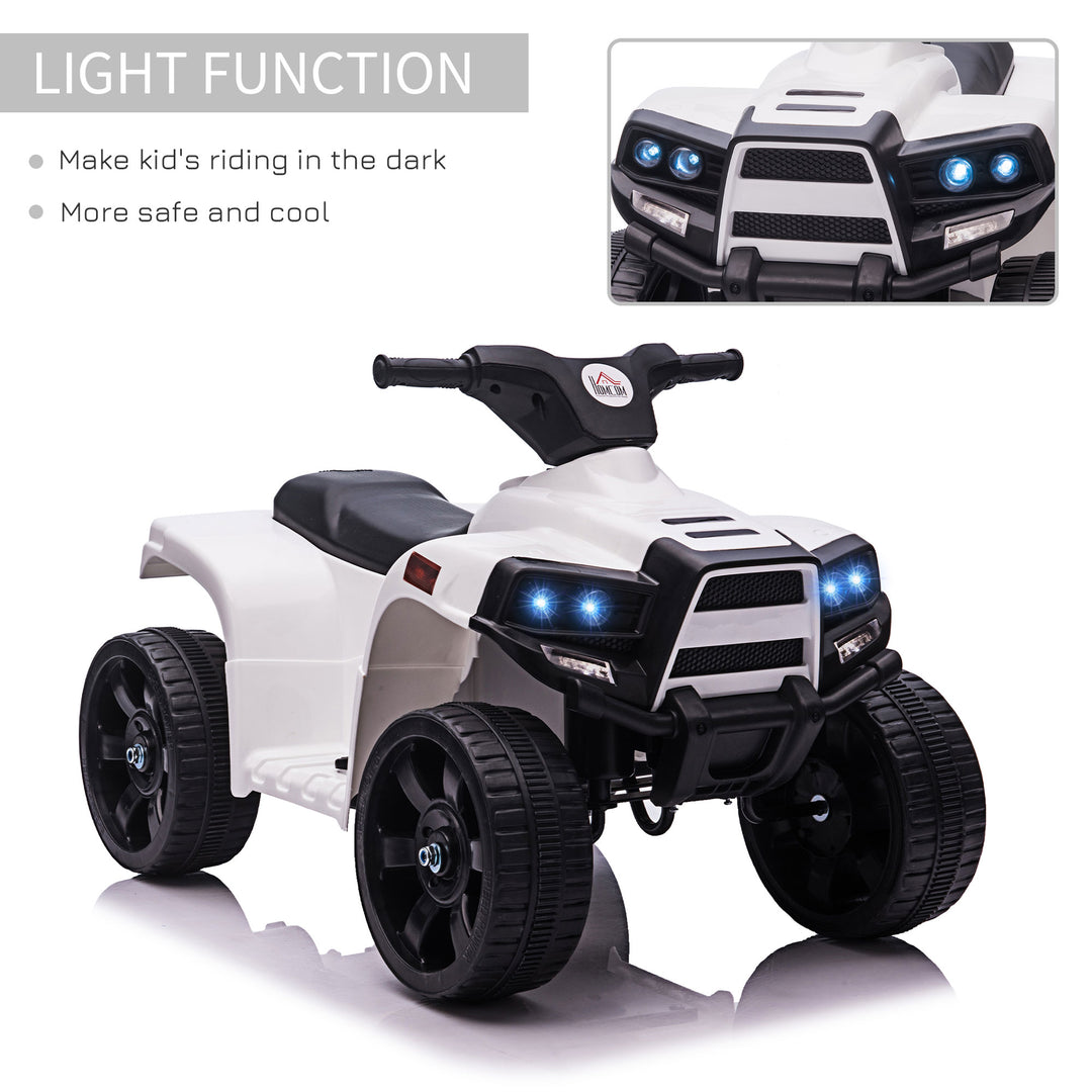 6 V Kids Ride on Cars Quad Bike for 18-36 months White+Black