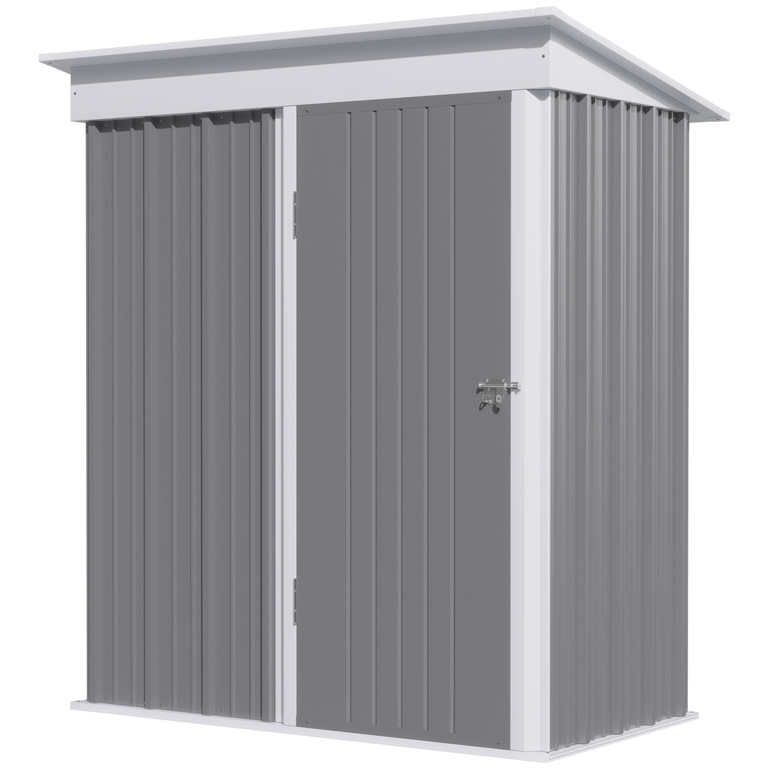 Metal Garden Shed for Tool Motor Bike, with Adjustable Shelf-Grey