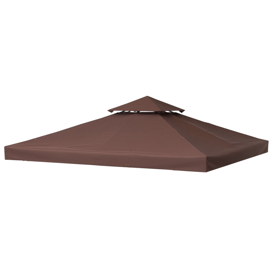 3 x 3(m) Gazebo Replacement Canopies Replacement Cover Spare Part Coffee (TOP ONLY)