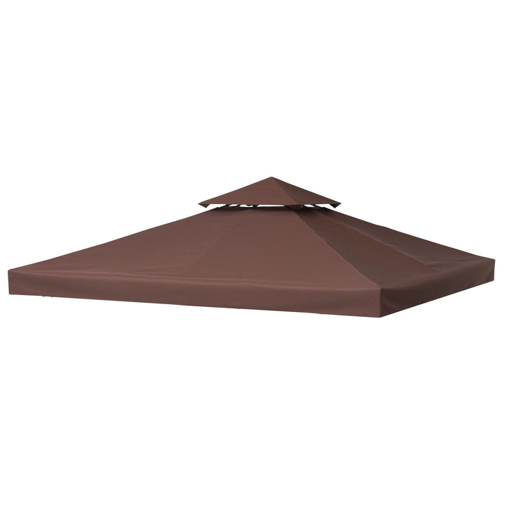 3 x 3(m) Gazebo Replacement Canopies Replacement Cover Spare Part Coffee (TOP ONLY)