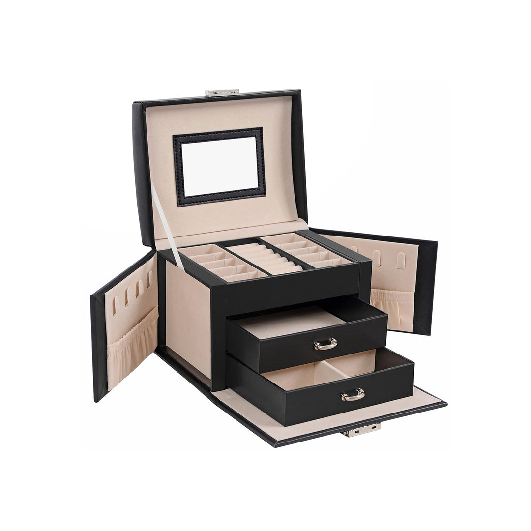 Black Jewelry Box with Lock