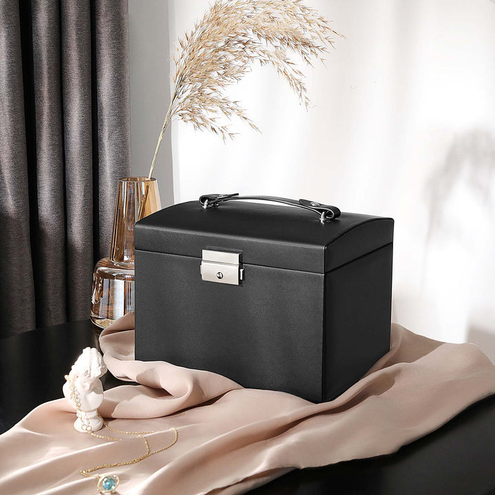 Black Jewelry Box with Lock