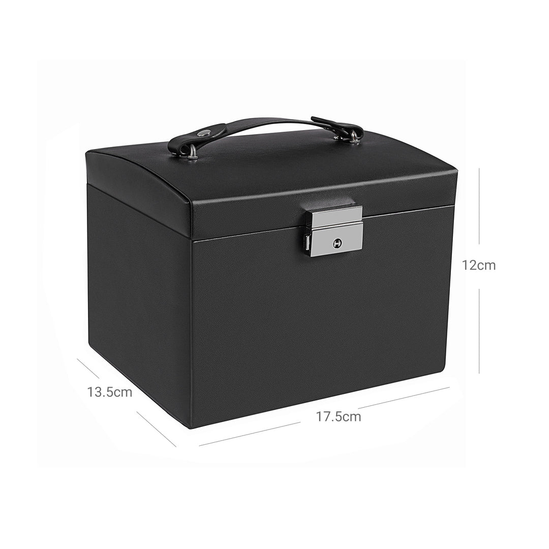 Black Jewelry Box with Lock