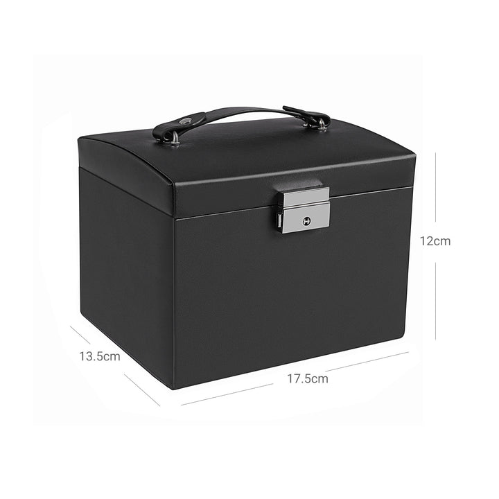 Black Jewelry Box with Lock