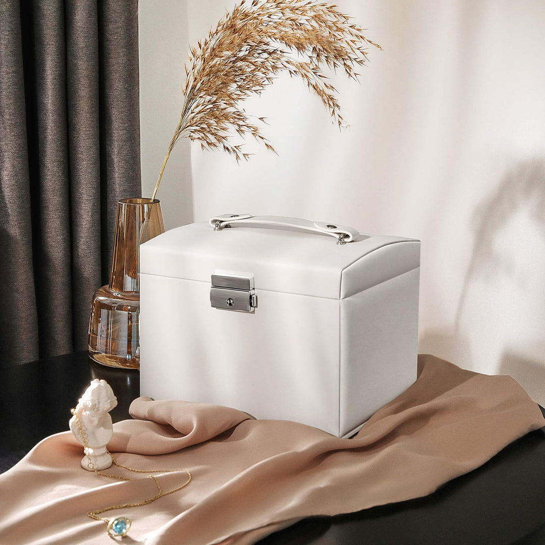 White Jewelry Storage Box for Women