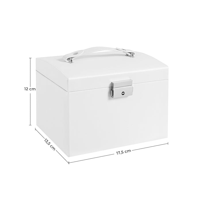 White Jewelry Storage Box for Women