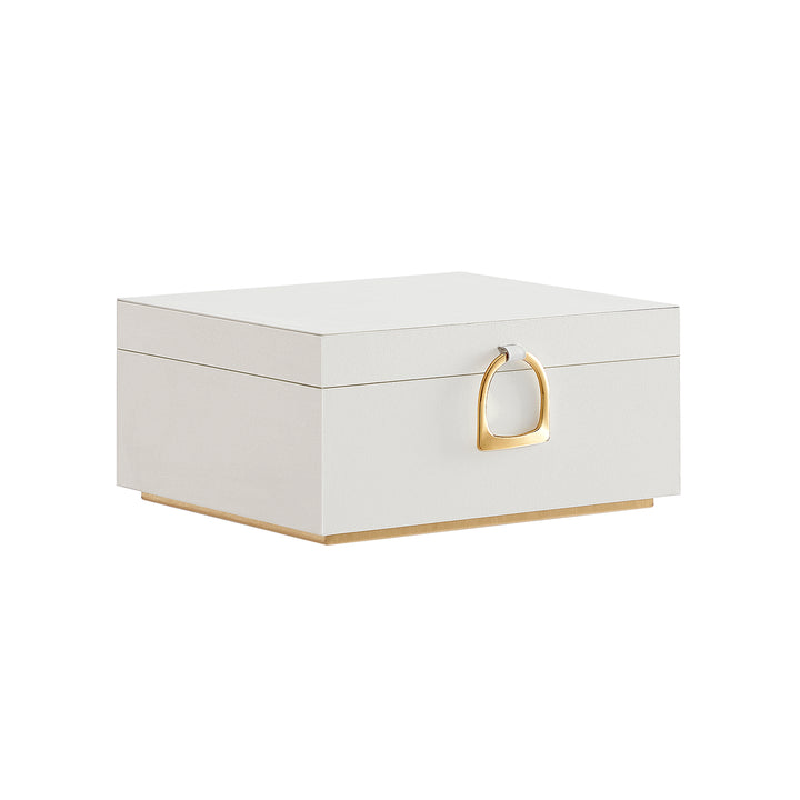 2-Layer Jewellery Box with Handle White