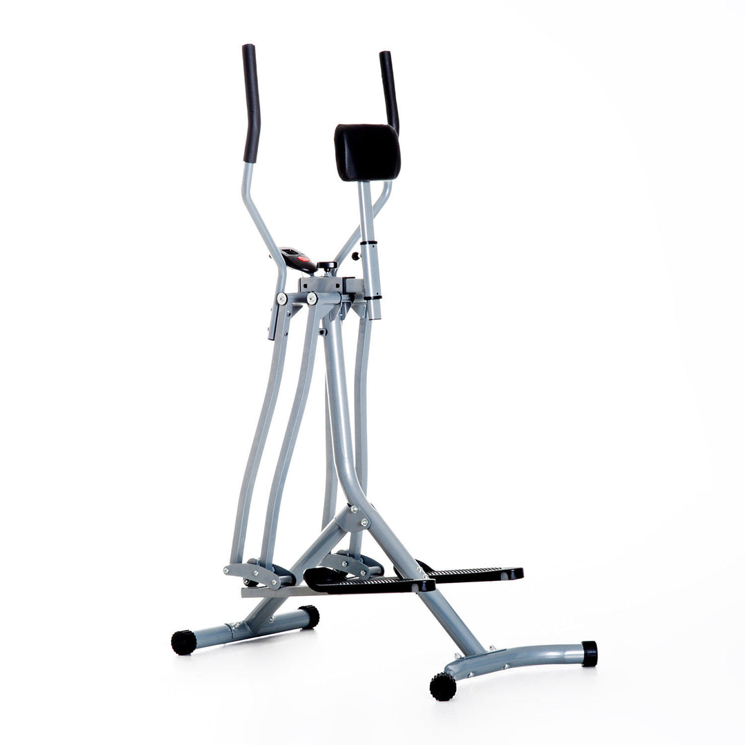 Cross Trainer Elliptical Machine Air Walker with LCD for Home Gym, Silver and Black