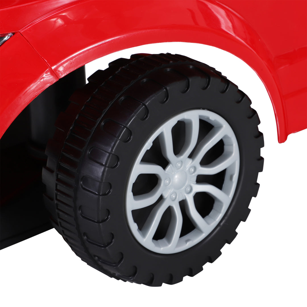 3-in-1 Ride On Car Foot To Floor Slider Toddler w/ Horn Steering Wheel NO POWER Manual Under Seat Storage Safe Design Red