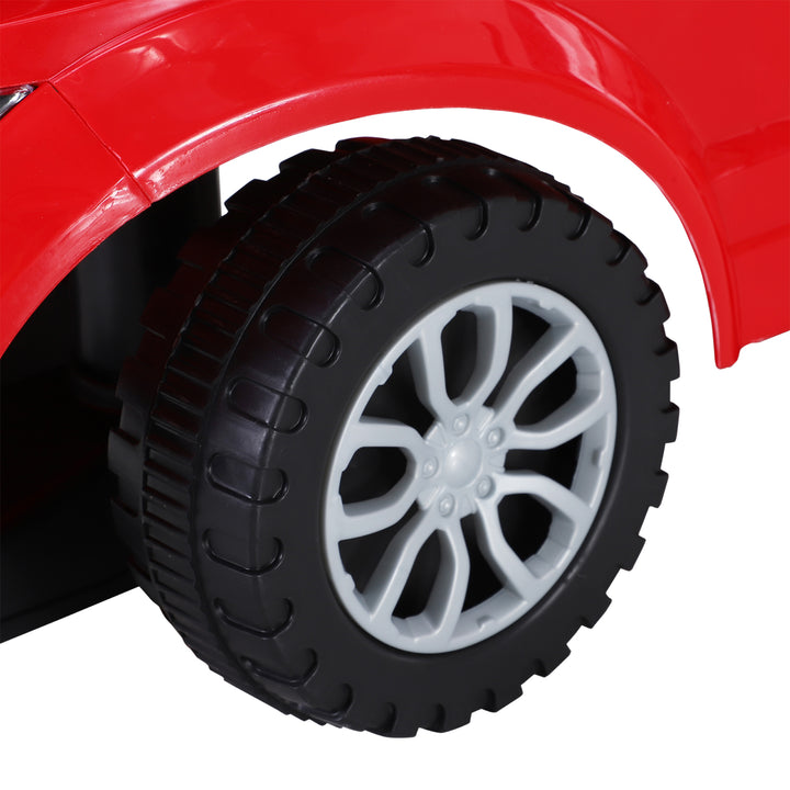 3-in-1 Ride On Car Foot To Floor Slider Toddler w/ Horn Steering Wheel NO POWER Manual Under Seat Storage Safe Design Red