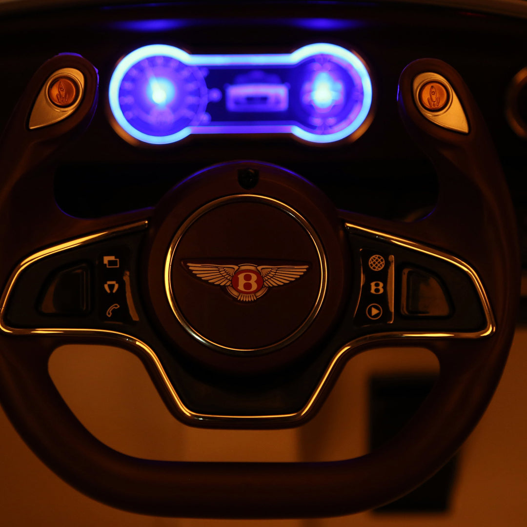 Kids Electric Ride-on Car W/ LED Lights-White