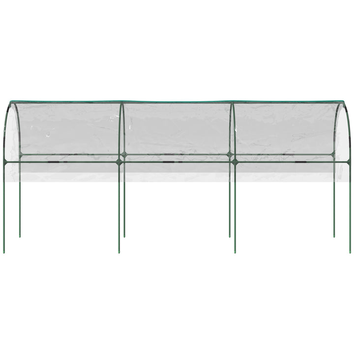 Tunnel Tomato Greenhouse with 4 Hoops and Top Tap, Pointed Bottom and Guy Ropes, Clear