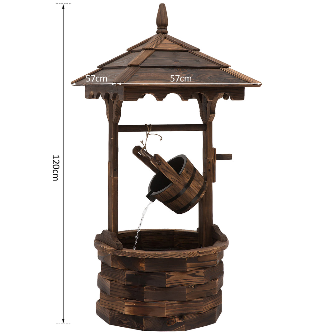 Fir Wood Outdoor Garden DŽcor Wishing Well Waterfall