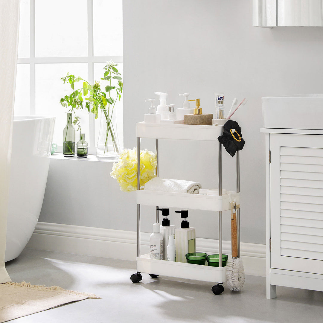 3-Tier Storage Trolley White