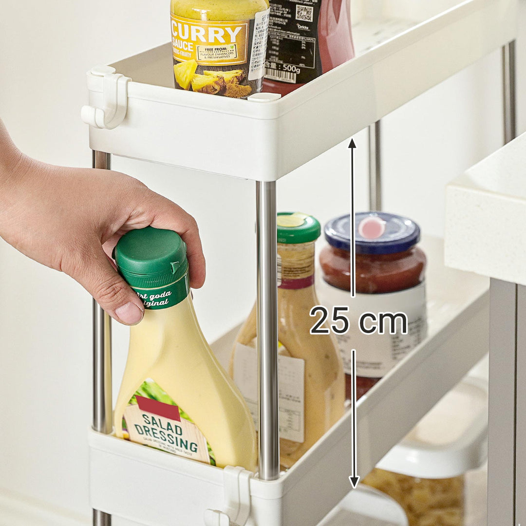 3-Tier Storage Trolley White