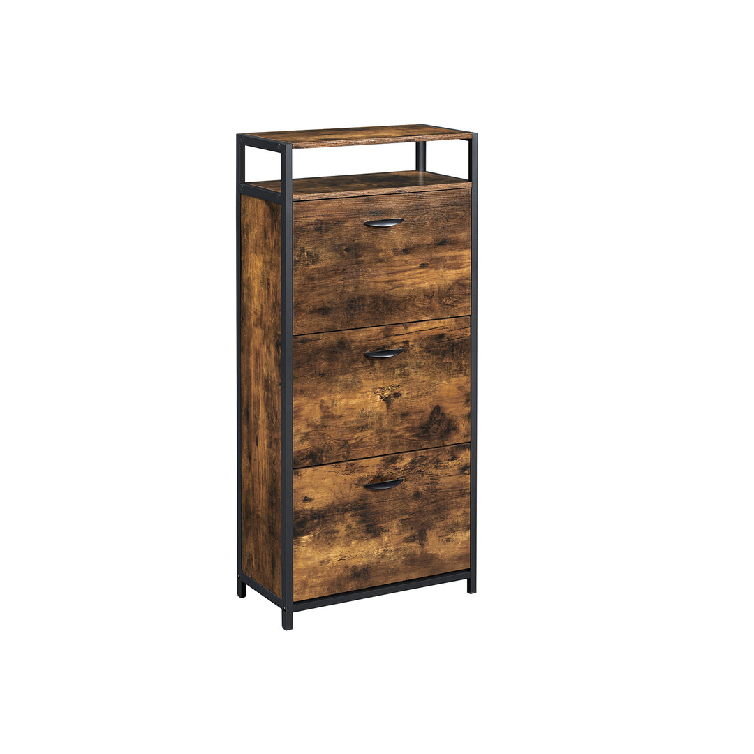 VASAGLE Shoe Cabinet With 3 Flip Doors