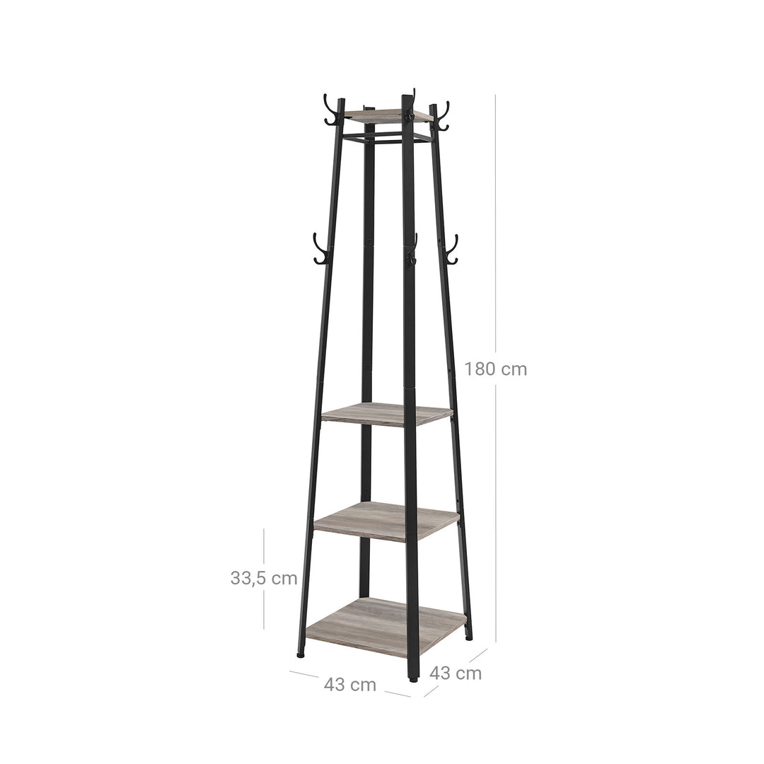 3 Shelves Coat Stand