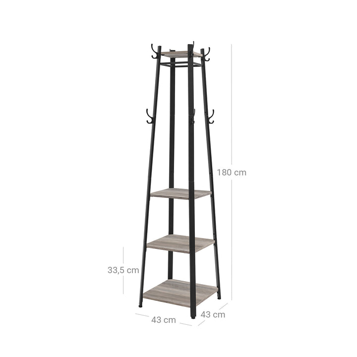 3 Shelves Coat Stand
