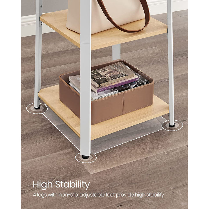 Coat Stand with 4 Shelves