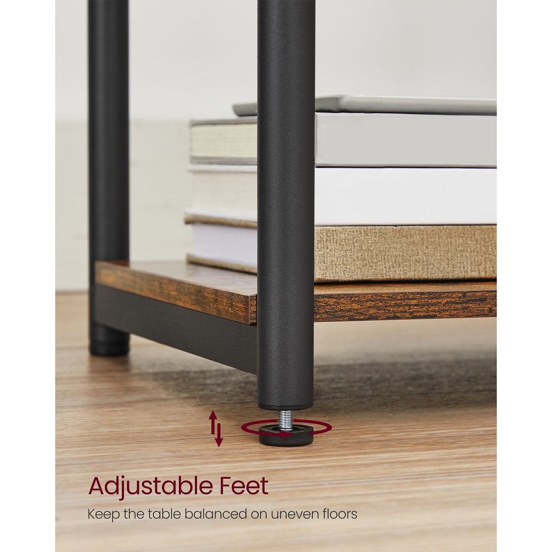 Narrow Bedside Table with Charging Station