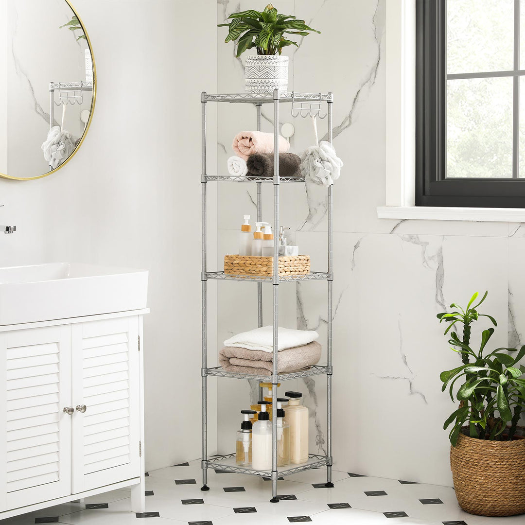 Bathroom Shelf Silver