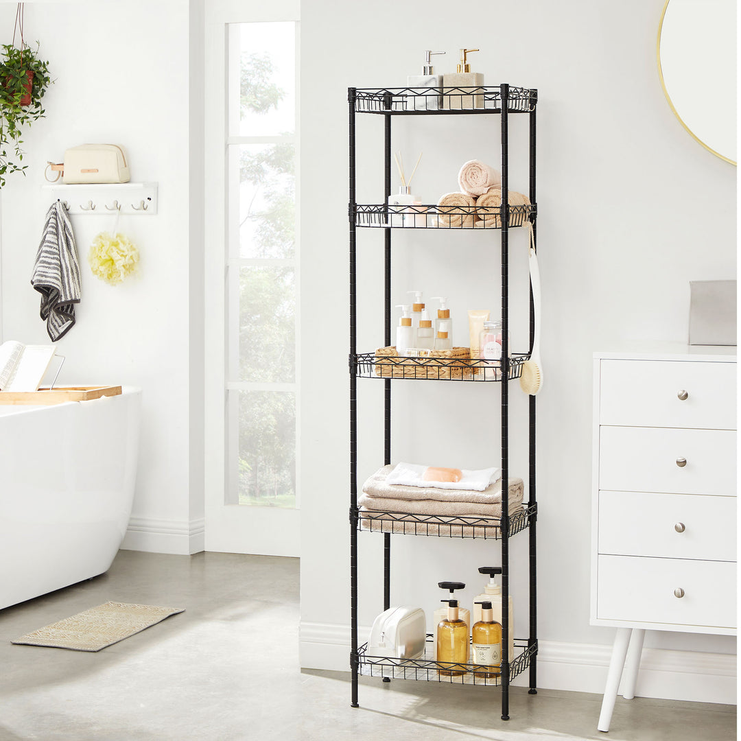 5-Tier Adjustable Metal Shelving Unit