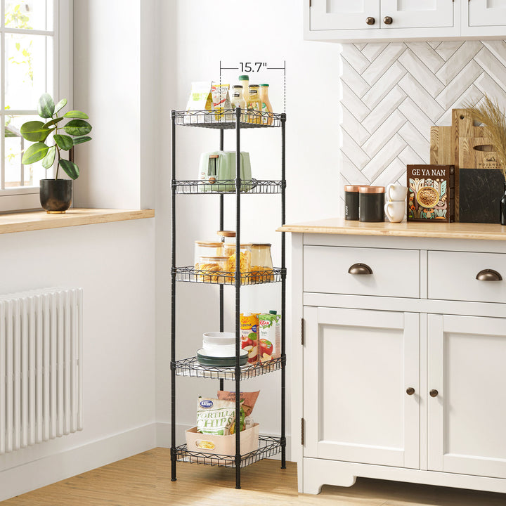 5-Tier Adjustable Metal Shelving Unit