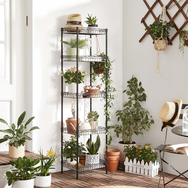 5-Tier Adjustable Metal Shelving Unit