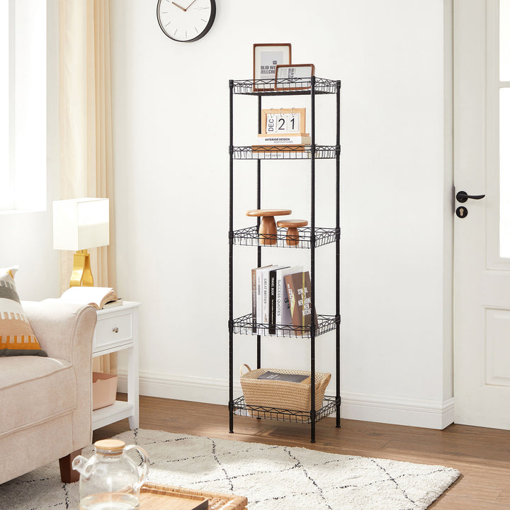 5-Tier Adjustable Metal Shelving Unit