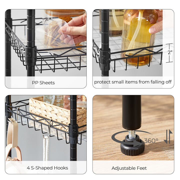 5-Tier Adjustable Metal Shelving Unit