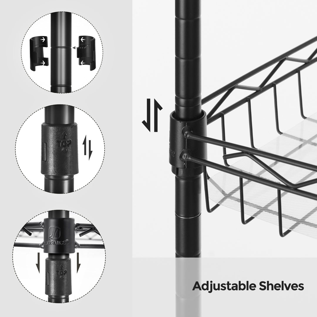 5-Tier Adjustable Metal Shelving Unit