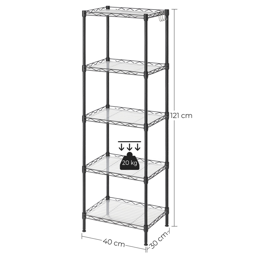 5-Tier Wire Shelving Unit