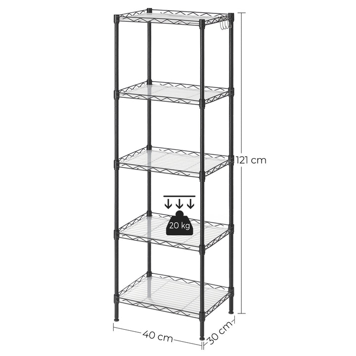 5-Tier Wire Shelving Unit
