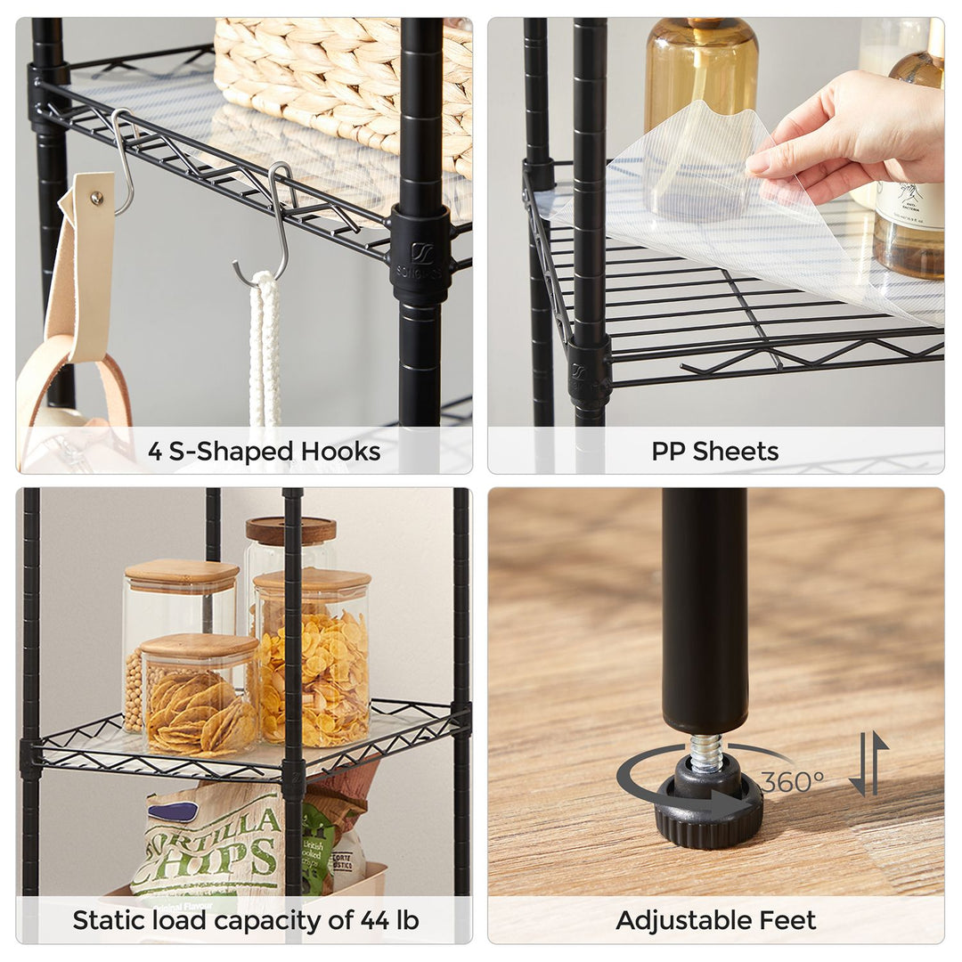 5-Tier Wire Shelving Unit