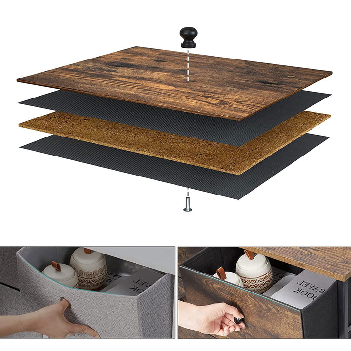 Fabric 5-Drawer Storage Organiser Unit